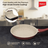 IMPEX RUBY 24 Aluminium Diecast Nonstick Fry Pan 24 cm diameter 1 L capacity  Aluminium, Non-stick