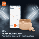 JBL Wave Beam TWS, 32Hr Playtime, IP54, JBL App Bluetooth Headset  | Beige