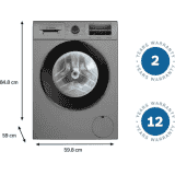 BOSCH Fully Automatic Front Load Washing Machine with In-built Heater | 8 Kg | WAJ2846PIN | Grey