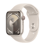 APPLE WATCH SERIES 9 45MM CEL |  Starlight Sport Band | Starlight Aluminium