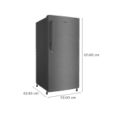 Haier 190 Litres | HRD-2103CBS | 3 Star Direct Cool Single Door Refrigerator with Diamond Edge Freezing Technology | Brushline Silver