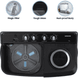 SAMSUNG Semi Automatic Top Load Washing Machine | 7.5 kg | WT75B3200GD/TL | Black,Grey