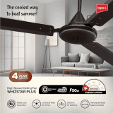 Impex Whizstar Plus 1200 mm Ceiling Fan for Home, High Speed Fan  | Smoke Brown