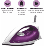 Butterfly Aries Dry Iron | 1000 W | Purple