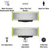 PHILIPS OneBlade Trimmers |  OneBlade Replaceable Blades for all | QP220/51