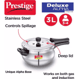 Prestige Deluxe Alpha Svachh | 20267 | Induction Bottom Pressure Cooker | 3L