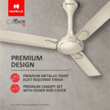 HAVELLS Milor ES 1200 mm 3 Blade Ceiling Fan (Gold, Pack of 1) 1 Star 1200 mm Energy Saving 3 Blade Ceiling Fan | Gold