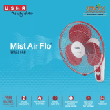 USHA Mist Air Flo 3 Blade Wall Fan | 400 mm | Maroon