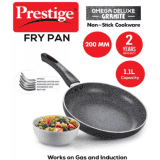 Prestige Omega Deluxe Granite Fry Pan 20 cm diameter 1.1 L capacity  | Aluminium, Non-stick, Induction Bottom