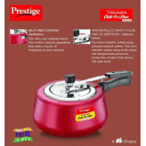 Prestige Nakshatra Cute Red Duo Aluminium Induction Bottom Pressure Cooker | Svachh | 3 L |