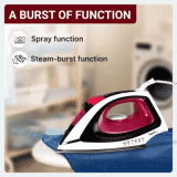 Pigeon Vigor Max Steam Iron Box | Red 1600 W