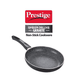 Prestige Omega Deluxe Granite Non Stick Round Base Fry Pan | 28cm | 3L | Black