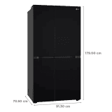 LG Side by Side Refrigerator | Frost Free with Smart Inverter Compressor | 650 Litres | 3 Star | Black Mirror | GLB257DBM3