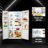 Godrej Side-By-Side Refrigerator | RS EONVELVET 579 RFD GL BK  | 564 L | Frost Free | Glass Black