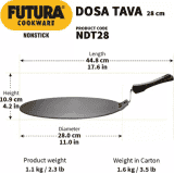 Hawkins NDT28 Non Stick Dosa Tawa | 28 cm