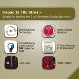 LG GL-B199OSED | Direct Cool Single Door Refrigerator | with Fast Ice Making  | 185 L