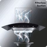 Hindware Chromia Blk 60 Auto Clean Chimney | 60 cm | Black