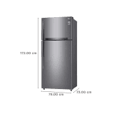 LG Frost Free Double Door Refrigerator | GN-H602HLHM.APZQEBN  | 475 Litres | 1 Star | Platinum Silver