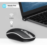Portronics Toad 14 / Runs on single AA Battery,upto 1400 DPI,30 Lakhs + click life Wireless Optical Mouse | Black