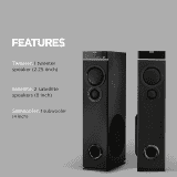 Philips Audio SPA9080B/94  Bluetooth Multimedia Tower Speakers | Black