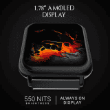 Fire Boltt King Bluetooth Calling Smartwatch | Stainless Steel |1.78'' | Amoled Display 100+ sports  | Black