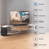 PHILIPS TAB7305 Bluetooth Soundbar with Wireless Subwoofer | Dolby Audio | HDMI ARC | Optical In 300 W | 2.1 Channel | Black