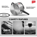 IMPEX Delight Aluminium Dripless Pressure Cooker | 10 L