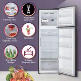 LG Frost Free Double Door Convertible Refrigerator | 246 L | 3 Star | Ebony Sheen | GL-T262TESX
