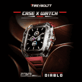 Fire Boltt Diablo Wireless Charging Bluetooth Calling Smartwatch | 49.5mm | Red Strap