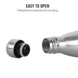 Cello Swift Stainless Steel Double Walled Flask Bottle | Hot & Cold | 750 ml | Silver