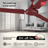 IMPEX WHIZSTAR  Blade Ceiling Fan1200 mm 1 Star/3  | Cherry Brown