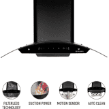 Faber HOOD SUNNY Wall Mounted Chimney | Black | HC SC BK 90