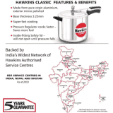 Hawkins Classic | CL10 | Pressure Cooker | 10 L