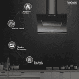 Hindware Essence 90 Cm 1350 m³/hr Auto Clean Chimney with Motion Sensor and Touch Control for easy operations