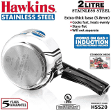Hawkins Stainless Steel Induction Compatible Inner Lid Pressure Cooker | Hss20 | 2 L | Silver