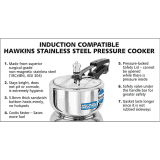 Hawkins Stainless Steel Induction Compatible Inner Lid Pressure Cooker | Hss20 | 2 L | Silver