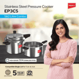 IMPEX EP3C5 Stainless steel pressure cooker combo 3 L, 5 L