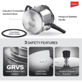 IMPEX EP3C5 Stainless steel pressure cooker combo 3 L, 5 L