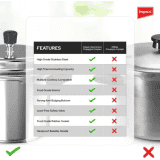 IMPEX EP3C5 Stainless steel pressure cooker combo 3 L, 5 L