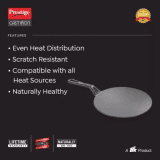 Prestige Cast Iron Concave Tawa | 25 cm