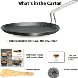 Hawkins Non Stick Flat Tawa | 30 cm | 4.88 mm | INFT30