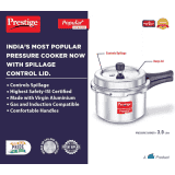 Prestige by TTK Popular Plus Svachh Induction Bottom Pressure Cooker | 3 L | Aluminium