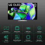 LG evo C3X 55 inch | OLED 4K Ultra HD WebOS TV | OLED55C3XSA | AI Processor Gen6
