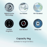 Samsung Fully Automatic Top Load Washing Machine | 9 kg | 5 Star | Black Caviar | WA90BG4546BVTL