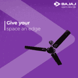 BAJAJ Edge HS Deco Neo | 1200 mm | 3 Blade Ceiling Fan