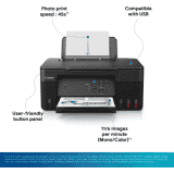 Canon PIXMA MegaTank G2730 | Multi-function WiFi Color Ink Tank Printer with Black