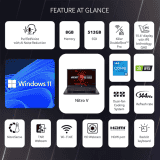 Acer Nitro ANV15-51 V Gaming Laptop | 13th Gen Intel Core i5-13420H Processor/ 15.6"/FHD 144Hz Display | 8GB/512GB SSD/RTX 4050 Graphics/Windows 11 Home/Wi-Fi 6