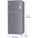 LG  Frost Free Double Door  Refrigerator |GL-T432APZR| 412 L/1 Star | Shiny Steel