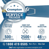 Crompton Wave Plus 400-mm | CH BRN GLD Pedestal Fan | KD White