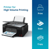 Canon PIXMA MegaTank G2770 Multi-function Color Ink Tank Printer | Black